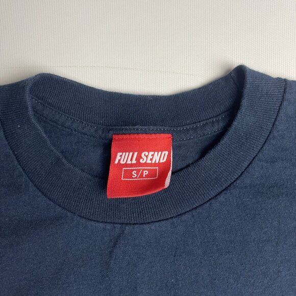 Nelk Boys Full Send Retro Groovy Logo Spellout T-Shirt Mens Sz S Blue - Picture 2 of 16